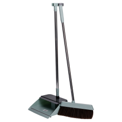 Комплект для прибирання віник (щітка) та совок на довгій ручці 26×24×103 (см) набір совок та щітка для підлоги Зелений HP-35015-10GR