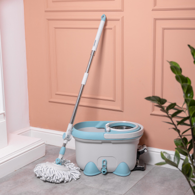Комплект швабра з відром і віджимом, телескопічна ручка, мікрофібра для підлоги, набір для прибирання HP-35015-1 - фото