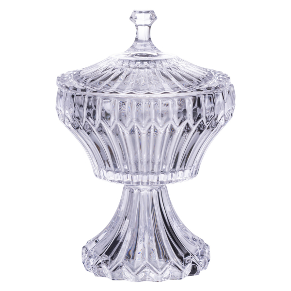 Цукерниця на ніжці з кришкою 17×27 см кругла HP-19-149RB - фото