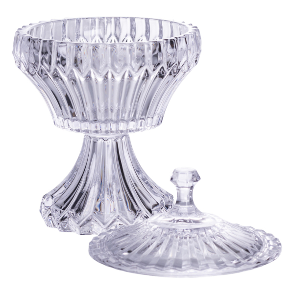 Цукерниця на ніжці з кришкою 17×27 см кругла HP-19-149RB - фото №3