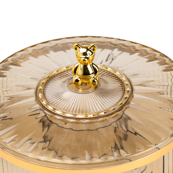 Цукерниця пластикова на 4 відділення кругла 26 см tea color HP48629G - фото №4