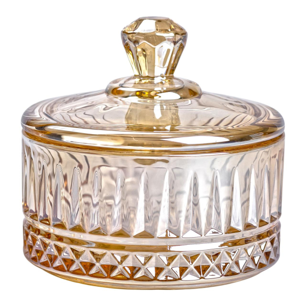 Цукерниця з кришкою Ø 10 см скляна HP-YH-75 - фото №2