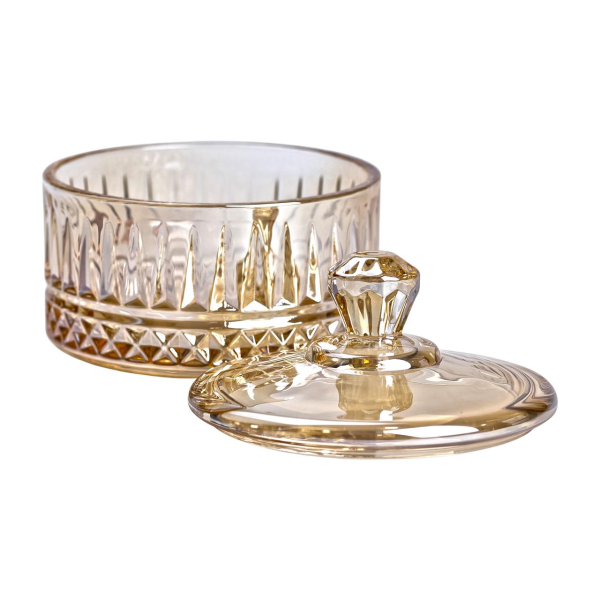 Цукерниця з кришкою Ø 10 см скляна HP-YH-75 - фото №4