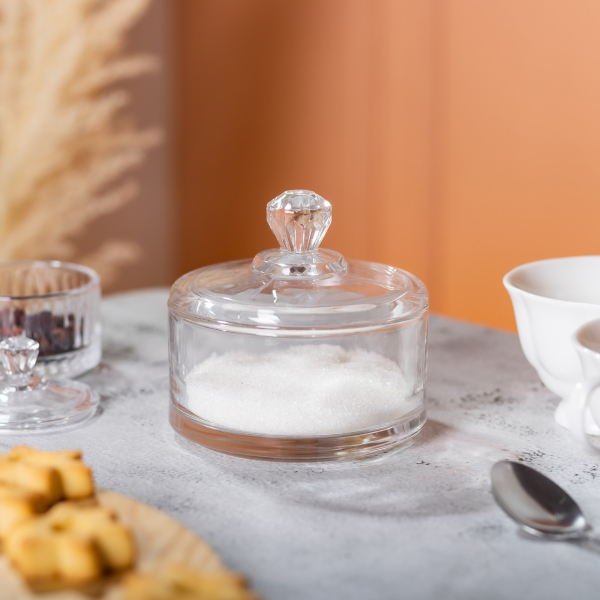 Цукерниця з кришкою Ø 10 см скляна HP-YH-24 - фото №5