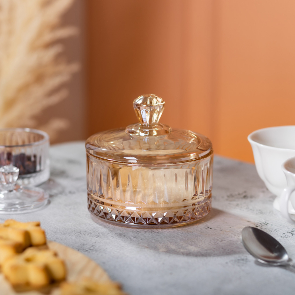 Цукерниця з кришкою Ø 10 см скляна HP-YH-75 - фото №5