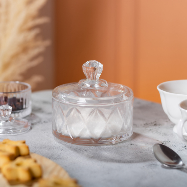 Цукерниця з кришкою Ø 10 скляна HP-YH-20 - фото №5