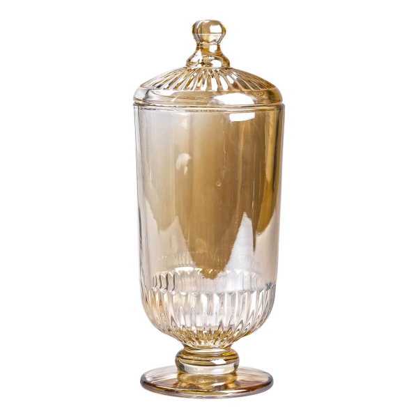Цукерниця з кришкою скляна Ø10 см HP-YH-17 - фото №2