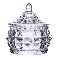 Цукерниця скляна з кришкою кругла Ø 8 см HP-YH-3