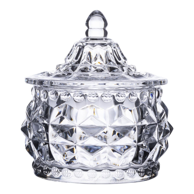Цукерниця скляна з кришкою кругла Ø 8 см HP-YH-3 - фото