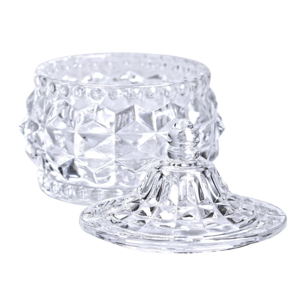 Цукерниця скляна з кришкою кругла Ø 8 см HP-YH-3 - фото №3