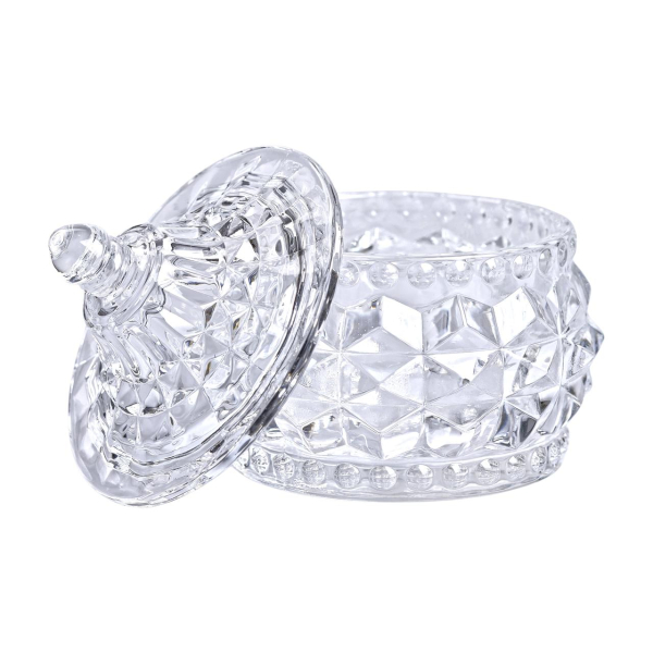 Цукерниця скляна з кришкою кругла Ø 8 см HP-YH-3 - фото №4