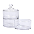 Цукерниця триярусна скляна Ø 10 см з кришкою HP-YH-22 - фото №4