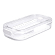 Контейнер для їжі пластиковий 32.5х17.5х6 см харчовий контейнер з індикатором дати 1 л Білий HP-27-7 - фото №1
