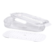 Контейнер для їжі пластиковий 32.5х17.5х6 см харчовий контейнер з індикатором дати 1 л Білий HP-27-7 - фото №5