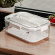 Контейнер для їжі пластиковий 32.5х22.5х11 см харчовий контейнер з індикатором дати 4.2 л Білий HP-27-2 - фото №2