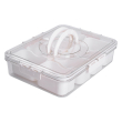 Контейнер для їжі з 8 відсіками 31х24х7 см судок для їжі пластиковий 2.5 л Білий HP-27-3 - фото №6
