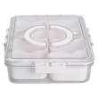 Контейнер для їжі з 8 відсіками 31х24х7 см судок для їжі пластиковий 2.5 л Білий HP-27-3 - фото №7