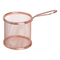 Кошик сервірувальний для картоплі фрі та снеків 9×9×9 см  Рожевий HP-19-5-R