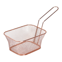 Кошик сервірувальний для картоплі фрі та снеків 14×10×6 см Рожевий HP-19-9-R