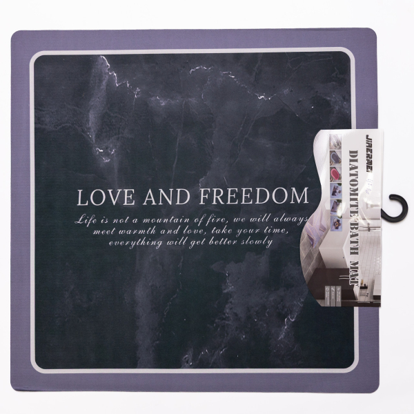 Килимок для ванної кімнати Love and freedom 58*58 см діатомітовий HP-42-10 - фото №3