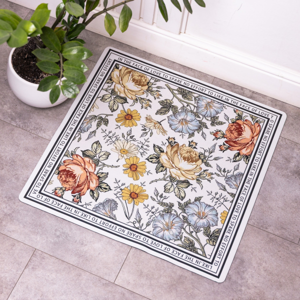 Килимок для ванної кімнати Flowers 58*58 см діатомітовий HP-42-7 - фото №4