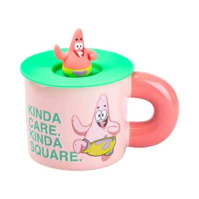 Чашка керамічна з кришкою "Патрік Стар" 400 мл Patrick Star HP7216P - фото