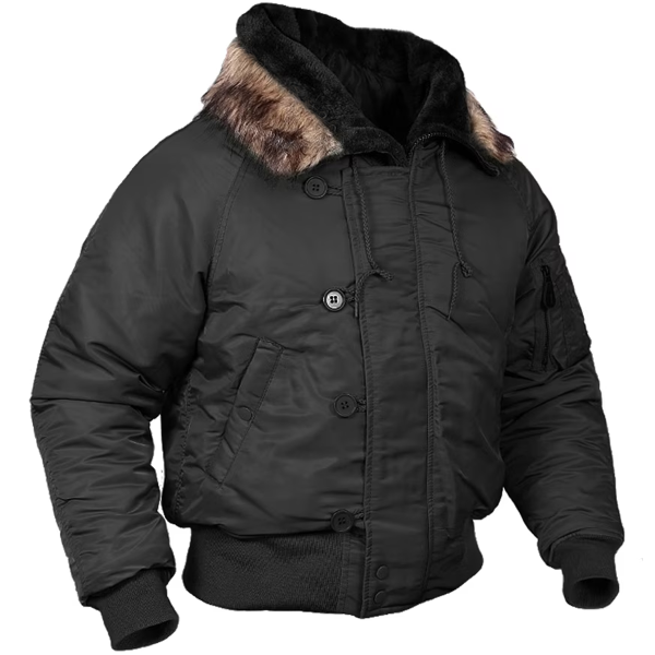 Куртка бомбер MIL-TEC US N2B Black, Black - фото №2