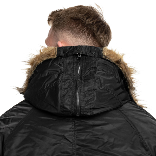 Куртка Mil-Tec Flight Jacket N2B Black, Black - фото №9
