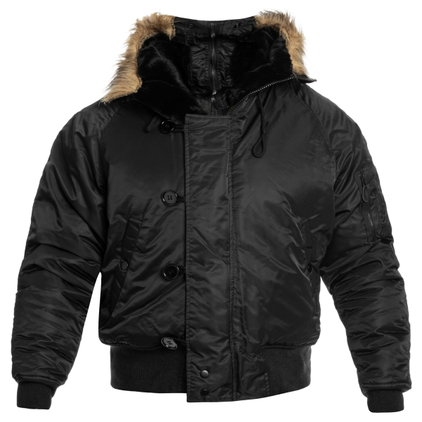 Куртка Mil-Tec Flight Jacket N2B Black, Black - фото №7