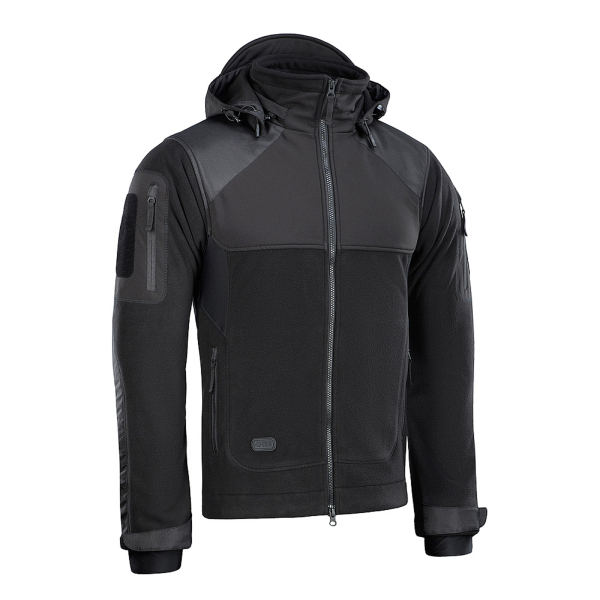 Куртка флісова M-Tac Norman Windblock Fleece Black, Black - фото №3