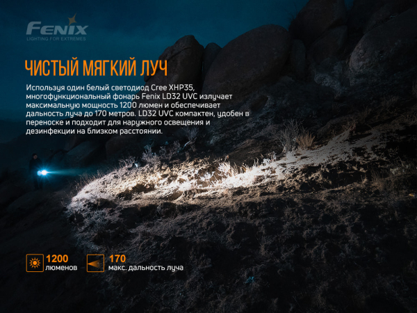 Ліхтар ручний Fenix LD32 UVC - фото №12