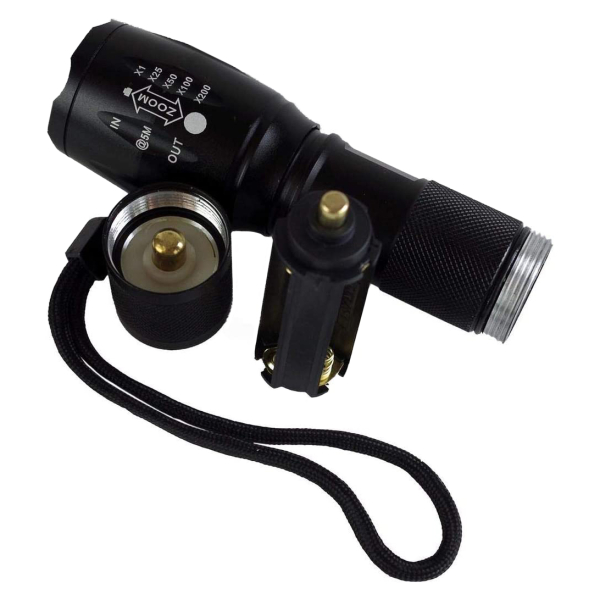 Ліхтар тактичний Deluxa Military Torch Black - фото №3