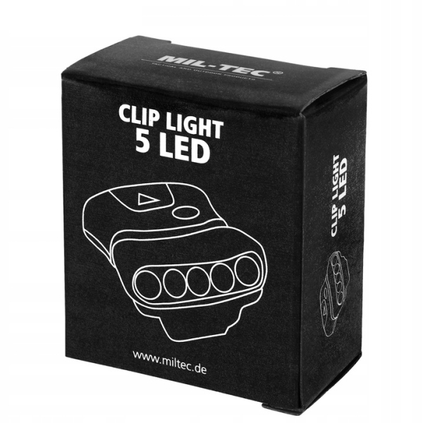Ліхтарик на козирок кепки MIL-TEC Clip Light 5 LED - фото №7