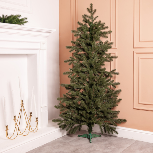 Лита штучна ялинка зелена 150 см на пластиковій підставці SOK-M-D-5 - фото №5