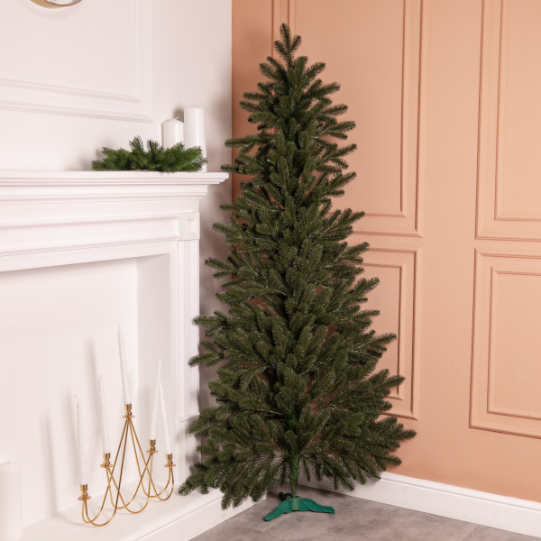 Лита штучна ялинка зелена 180 см на пластиковій підставці SOK-M-D-6 - фото №2