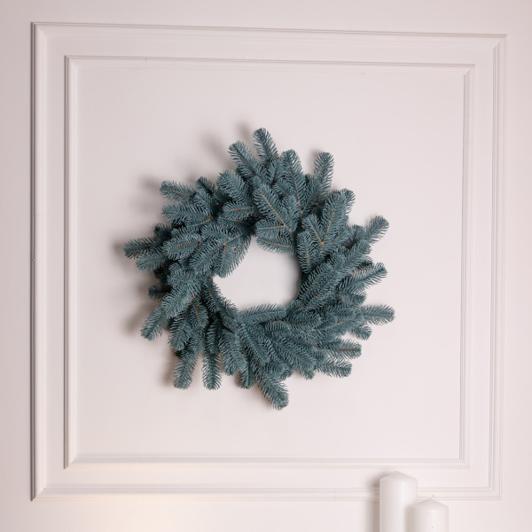 Штучний різдвяний вінок Блакитний Святковий 60 см TD-VINBL - фото