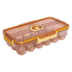 Лоток для яєць пластиковий на 18 комірок 32.5х18х8 см Коричневий HP-27-1