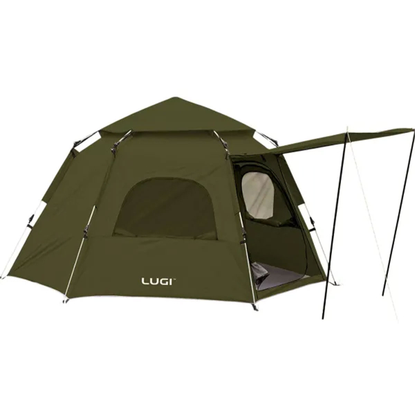 Намет автоматичний 3 місний 240×210×130 (см) кемпінговий з тентом туристичний палатка Camping Lugi LU-020 - фото №10