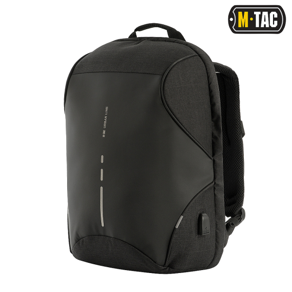 M-Tac рюкзак Urban Line Anti Theft Shell Pack Dark Grey/Black 21L Чорний - фото