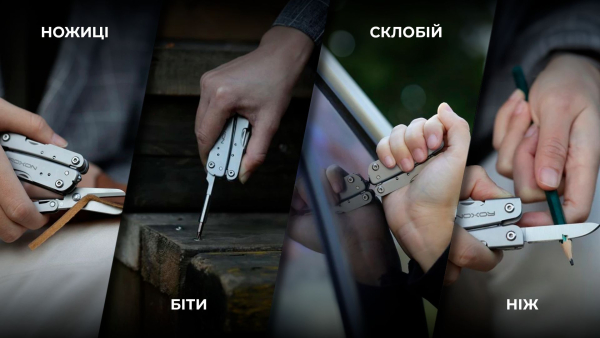 Міні мультитул Roxon M3 зі змінними бітами, сірий - фото №14