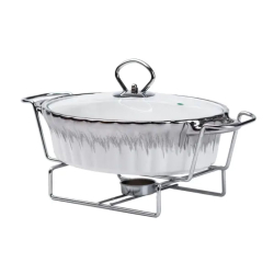 Марміт порцелянаовий на 1 л овальний з підігрівом 31×19×13 см HP1022