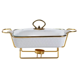 Марміт порцелянаовий на 1 літр на металевій підставці HP1013