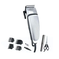Машинка для стрижки волосся Sokany SK-4643 електрична універсальна 4 насадки Срібляста