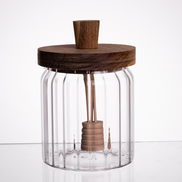 Медовниця скляна з кришкою і ложкою 500 (мл) 64486-5 - фото