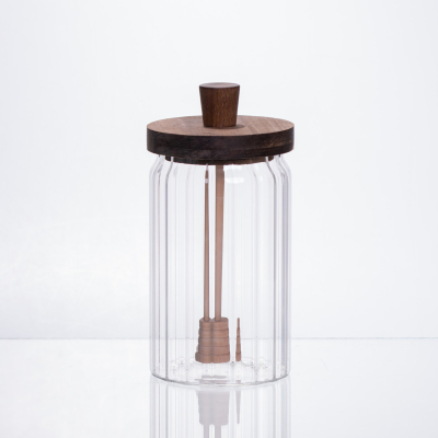 Медовниця скляна з кришкою і ложкою 850 (мл) 64486-6 - фото