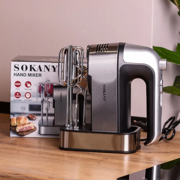Міксер ручний Sokany 350 Вт 5 швидкостей   2 насадки SK-6627 - фото №8