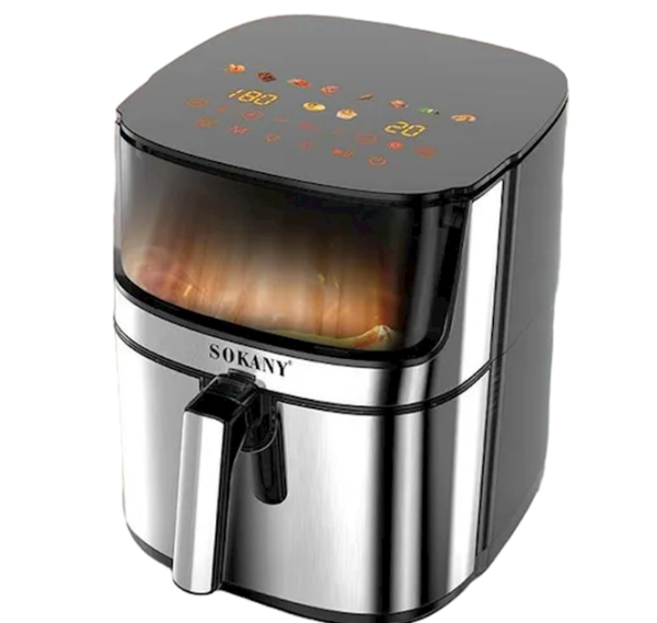 Мультипіч Sokany SK-10045 аерогриль 8л сенсорний екран, фритюрниця без олії аерофрітюрниця готування SK-10045 - фото №2