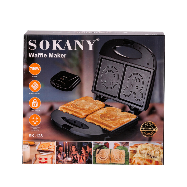 Вафельниця Sokany для панкейків 750 Вт на 2 панкейки SK128 - фото №4