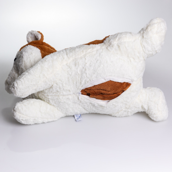 М'яка іграшка-плед, подушка 3 в 1 Хаскі плед в іграшці 50×30×26 (см) Коричневий 7124BR - фото №3