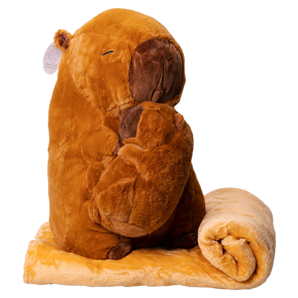 М'яка іграшка-плед, подушка 3 в 1 Капібара Коричневий Colorful Home 509-4B - фото